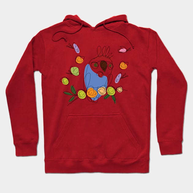 Funky Cool Owl I Colorful Cute Bird Hoodie by Art by Ergate